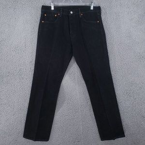 Levis 501 button fly straight jeans men's size 34x30 Black